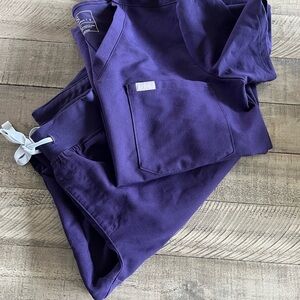 Figs Women's Deep Purple Scrub Set